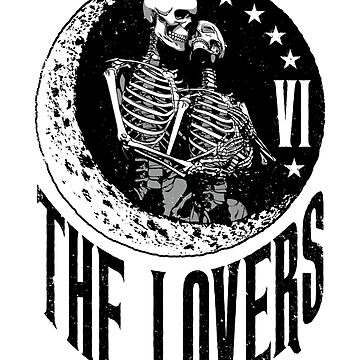 La carte de tarot des amoureux Squelette gothique occulte' Tasse
