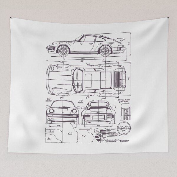 Item preview, 911 930 Blueprint turbo Classic vintage designed and sold by PeterwRamseth.