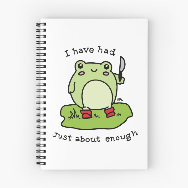 Item preview, Had Enough | Funny Frog Holding Knife designed and sold by BoyPilot Goods.