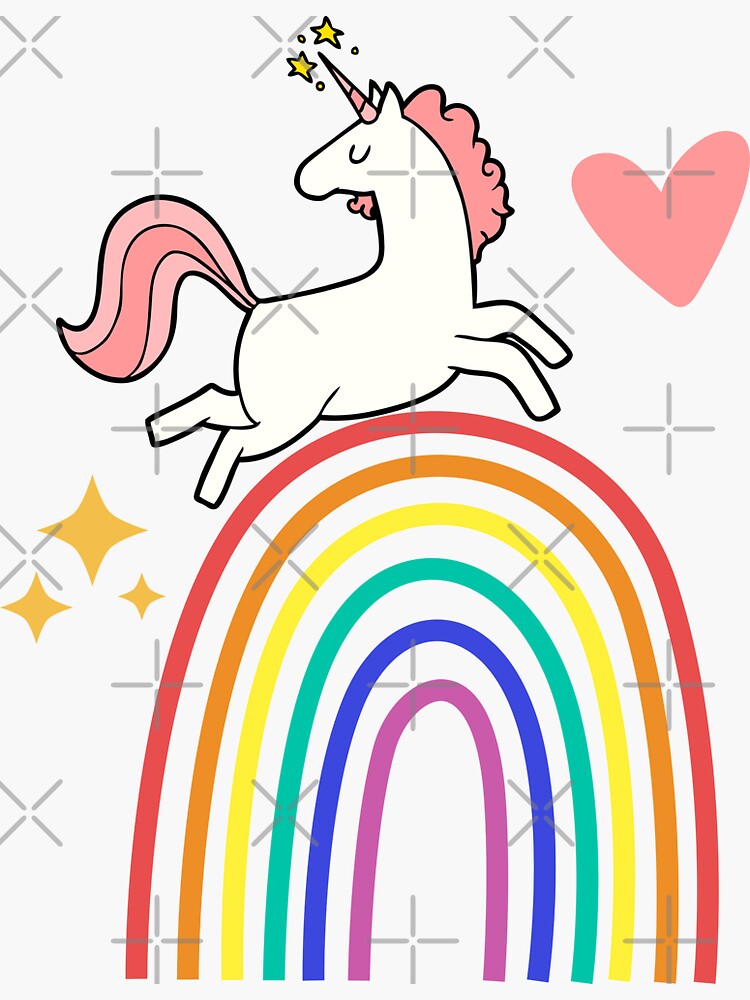 "Rainbow UNICORN..." Sticker for Sale by ArtisTwist Redbubble