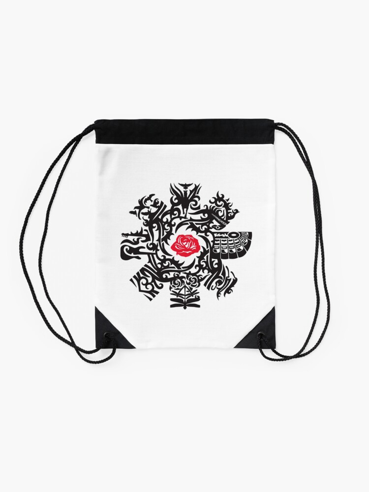 Disover Red Hot Chili Peppers, flowers red hot chili Drawstring Bag