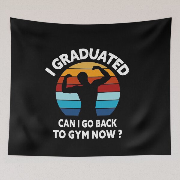 Item preview, I Graduated Can I Go Back To Gym Now Retro Vintage Funny Graduation 2022 designed and sold by ReadyArt.