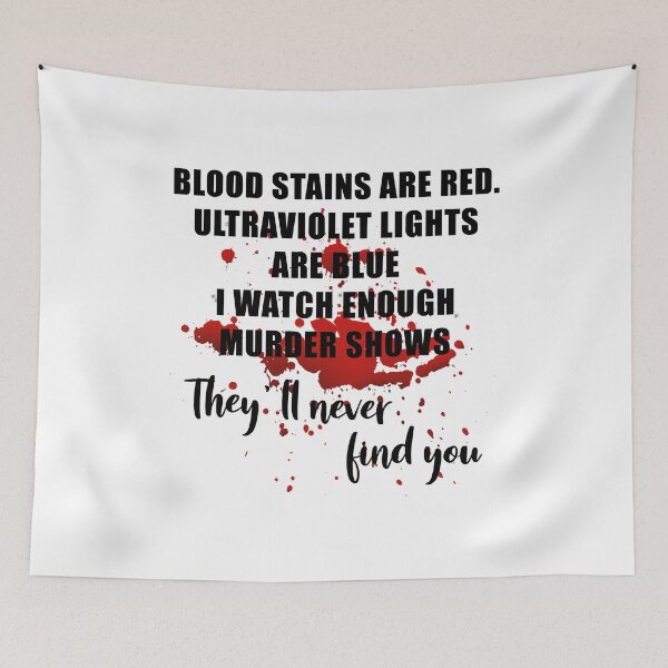Item preview, Blood Stains Are Red Ultraviolet Lights Are Blue Halloween designed and sold by MalloWilli.