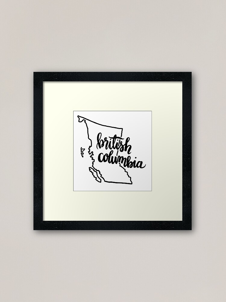 Alternate view of British Columbia Outline Framed Art Print