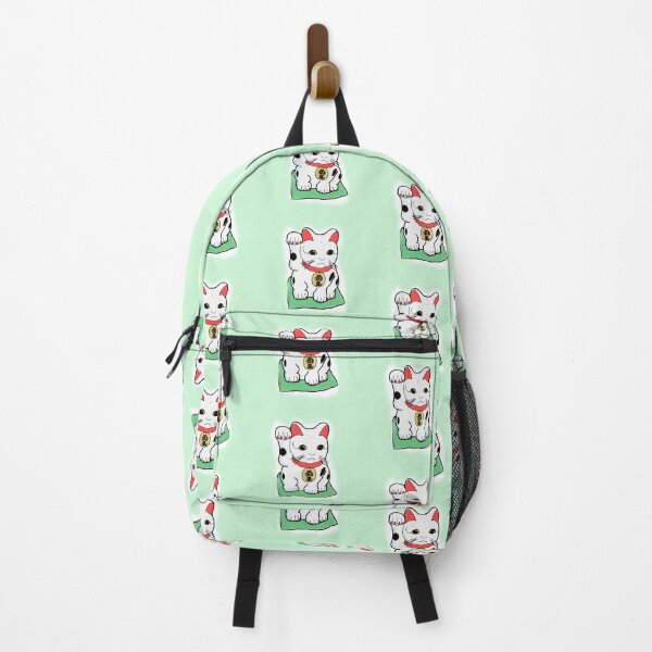 Item preview, Green Japanese Lucky Cat Maneki Neko designed and sold by Tamas Das.