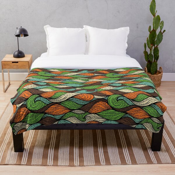Aperçu de l'œuvre Motif de vagues colorées créée et vendue par PatternHome.