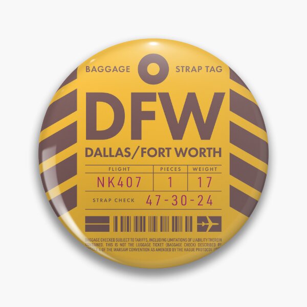 Item preview, Etiqueta de equipaje D - DFW Dallas Fort Worth EE. UU. designed and sold by VoodooCircus.