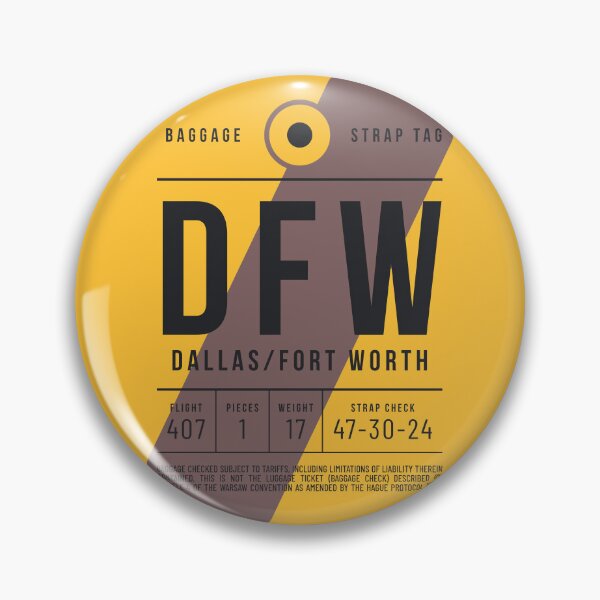 Item preview, Etiqueta de equipaje E - DFW Dallas Fort Worth EE. UU. designed and sold by VoodooCircus.