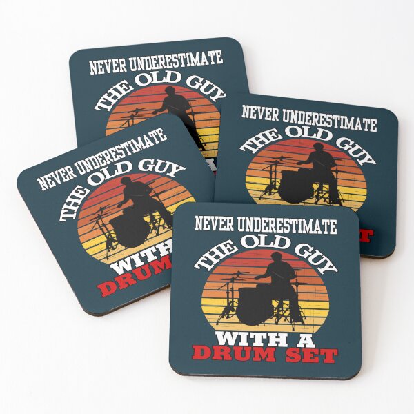 Item preview, Never Underestimate The Old Guy With A  drum set  designed and sold by CharliJane09.