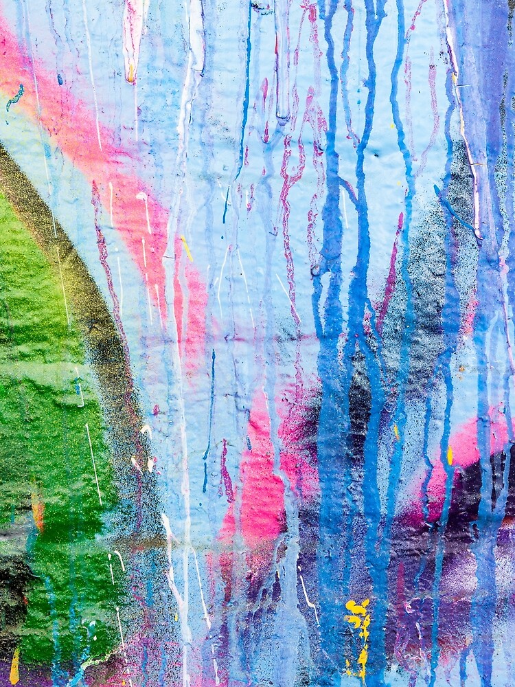 Dripping paint graffiti wall by Juhku