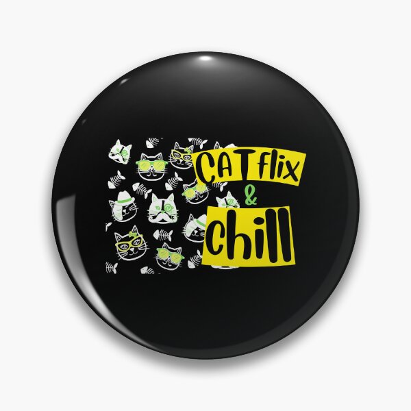 Item preview, CATflix (Netflix) _amp_ Chill- Funny Cat Meme  designed and sold by 99organizersd.