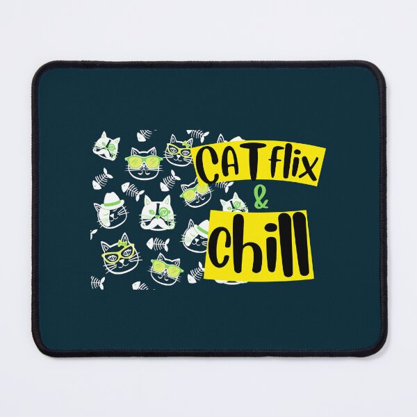 Item preview, CATflix (Netflix) _amp_ Chill- Funny Cat Meme  designed and sold by 99organizersd.