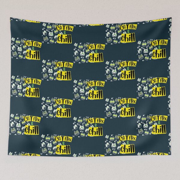 Item preview, CATflix (Netflix) _amp_ Chill- Funny Cat Meme  designed and sold by 99organizersd.