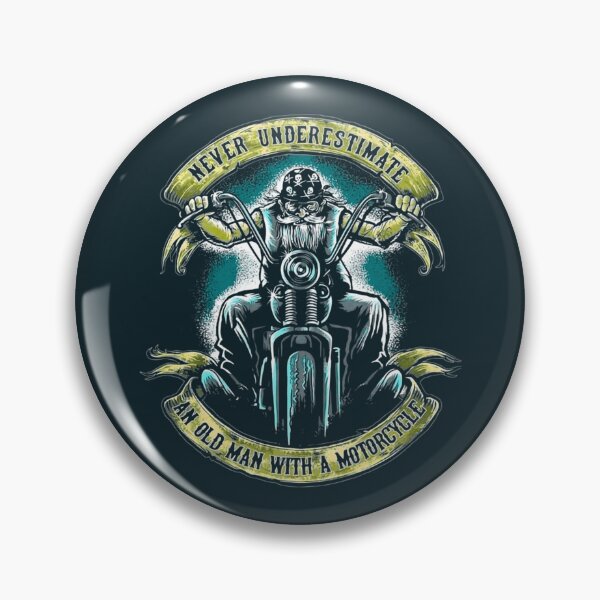 Item preview, Never Underestimate an Old Man with a Motorcycle    designed and sold by CharliJane09.