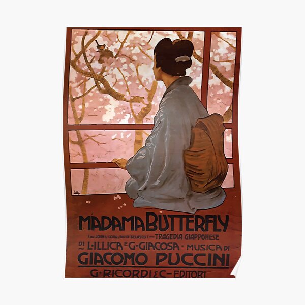 Madama Butterfly Vintage Poster