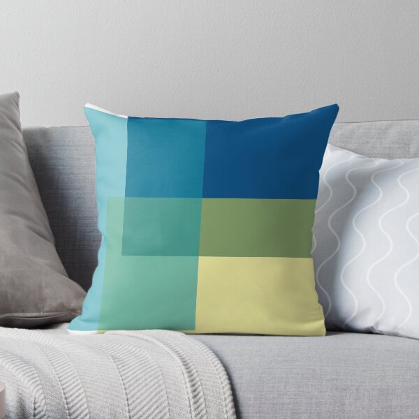 Blues Color Block Throw Pillow
