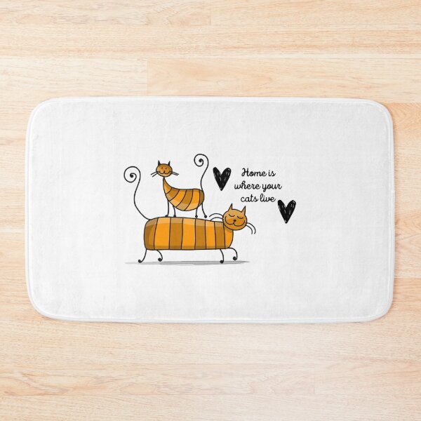 Item preview, Home is where your cats live- Funny Cat Meme  designed and sold by 99organizersd.