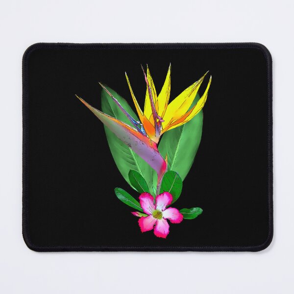 Item preview, Strelitzia with desert rose as a drawing - tropical flowers in Africa designed and sold by TShirtsundMehr.