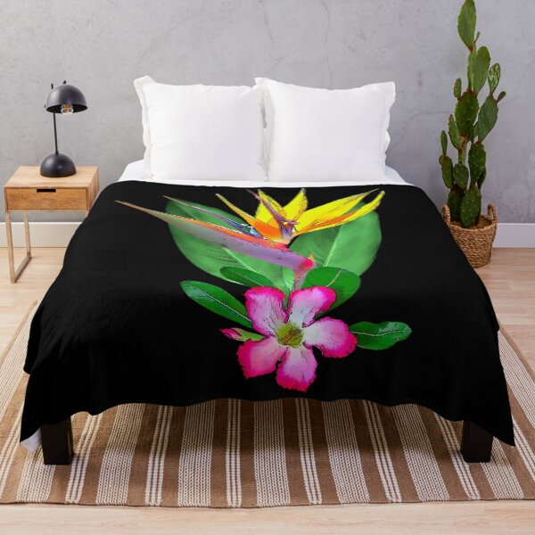 Item preview, Strelitzia with desert rose as a drawing - tropical flowers in Africa designed and sold by TShirtsundMehr.