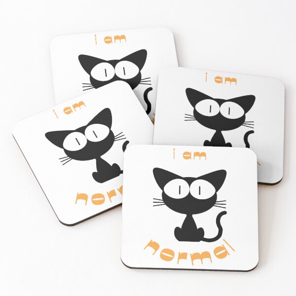 Item preview, I am PURRfectly normal! Sarcastic Funny Cat Meme cats  designed and sold by 99organizersd.