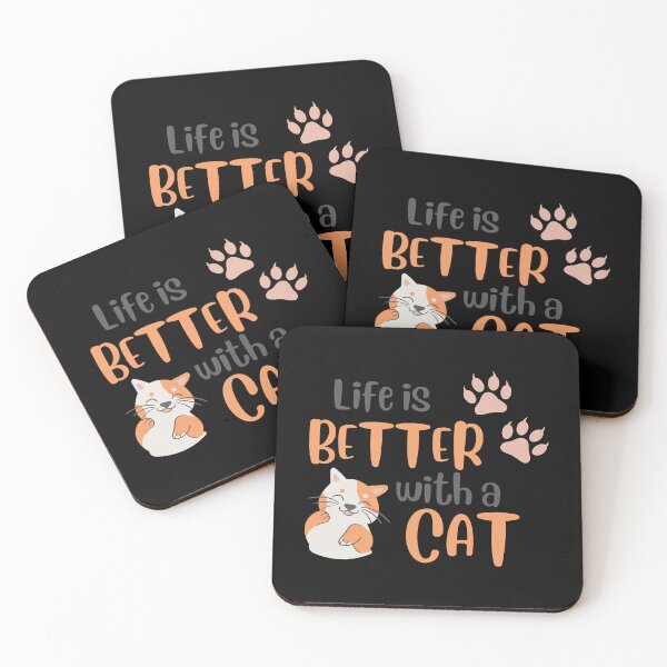 Item preview, life is better with a cat  designed and sold by 99organizersd.