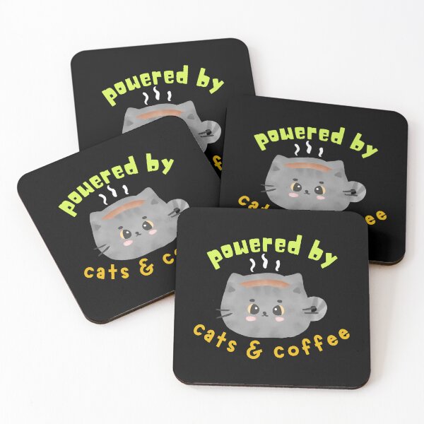 Item preview, Powered by Cats _amp_ Coffee- Funny Cat Meme  designed and sold by 99organizersd.
