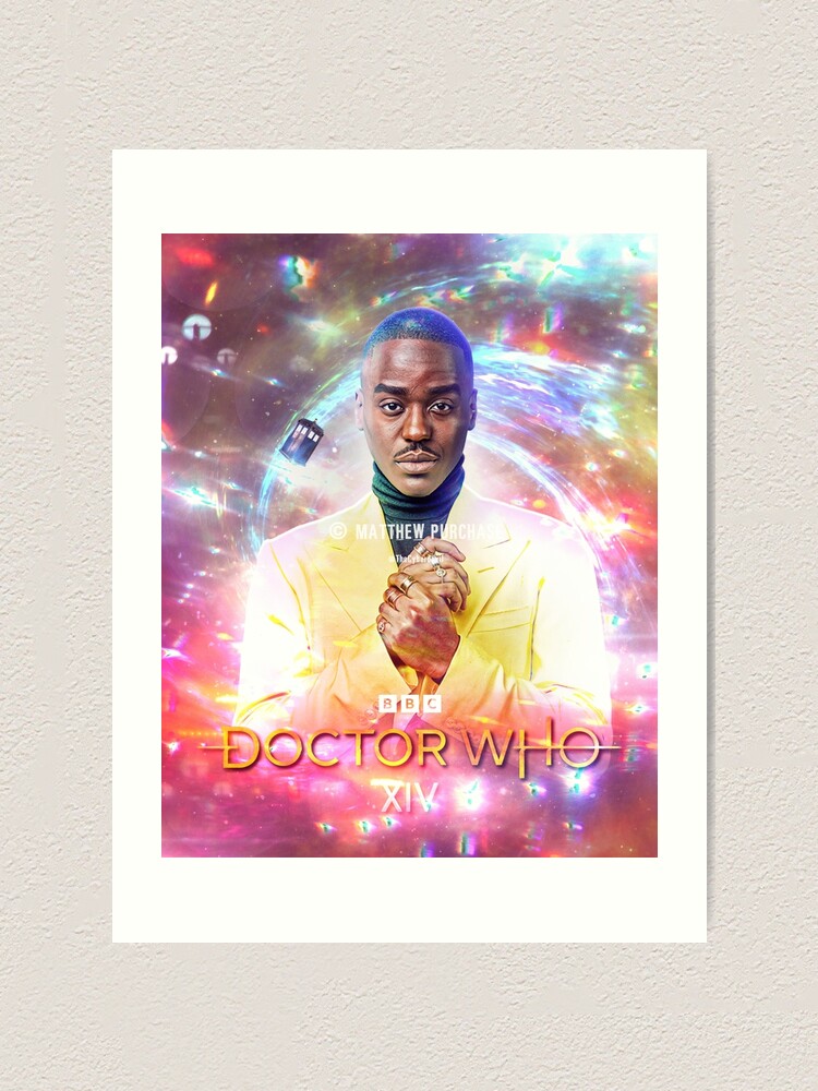 Thumbnail 1 of 3, Art Print, (watermarked) Ncuti Gatwa 14th Doctor - % to charity - By the original artist designed and sold by TheCyberdevil.