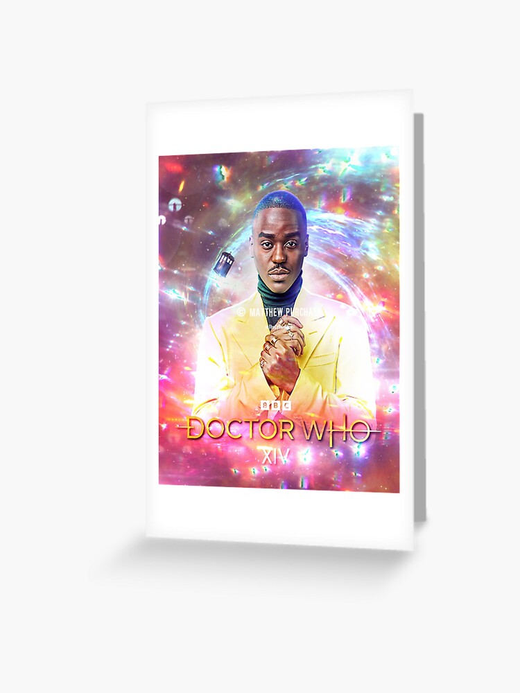 Thumbnail 1 of 2, Greeting Card, (watermarked) Ncuti Gatwa 14th Doctor - % to charity - By the original artist designed and sold by TheCyberdevil.
