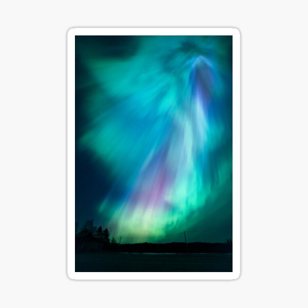Beautiful northern lights Sticker