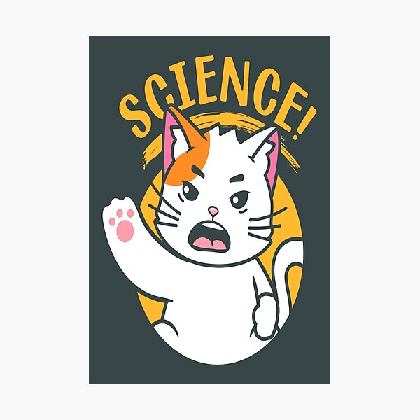 Item preview, Science Cat Fist Punch - Funny Cat designed and sold by S Cube Design.
