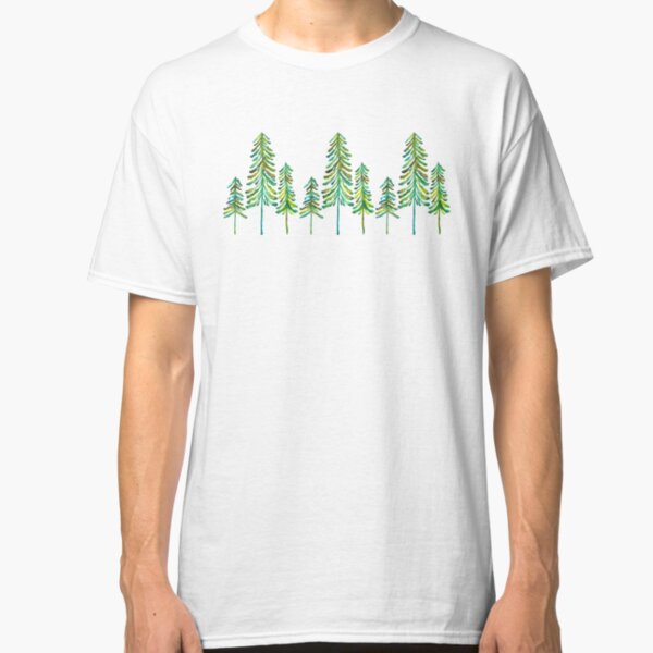 Pine Trees – Green Palette Classic T-Shirt