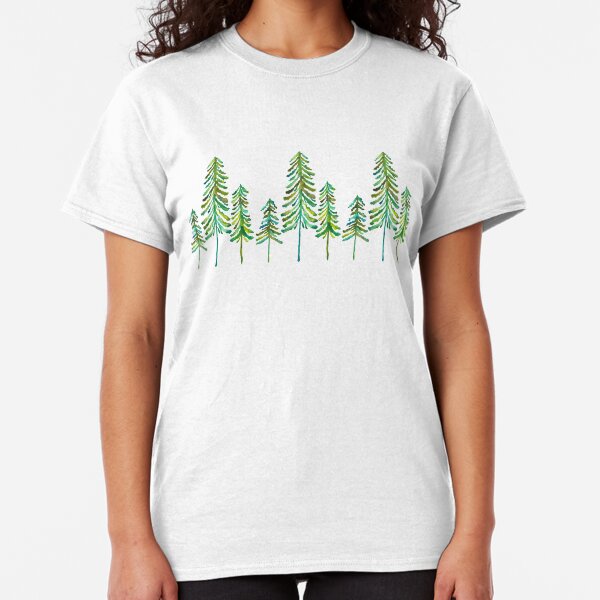 Pine Trees – Green Palette Classic T-Shirt