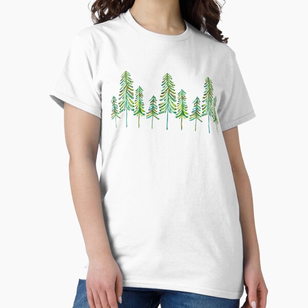 Vista previa del artículo con la obra «Pinos – Paleta de colores verdes», diseñado y vendido por Cat Coquillette.