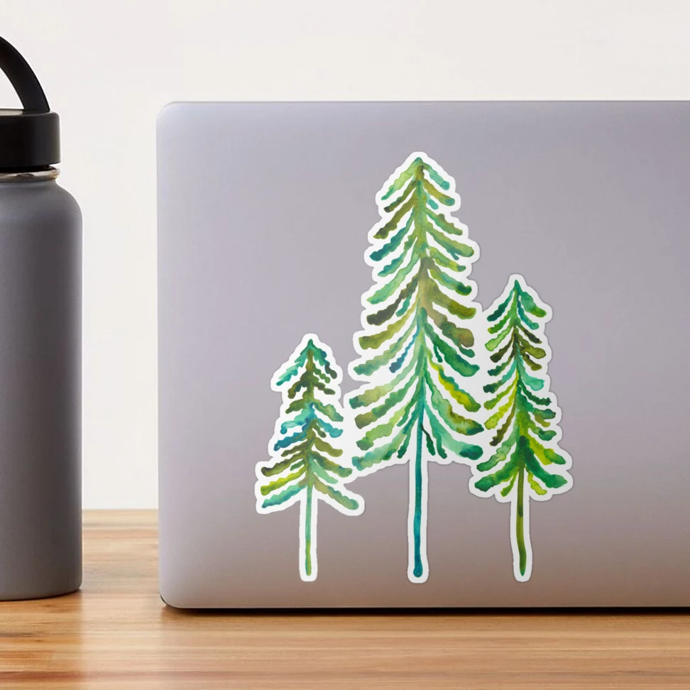 Pine Trees – Green Palette Sticker for Sale by Cat Coquillette