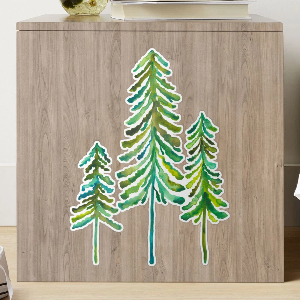 Pine Trees – Green Palette Sticker for Sale by Cat Coquillette
