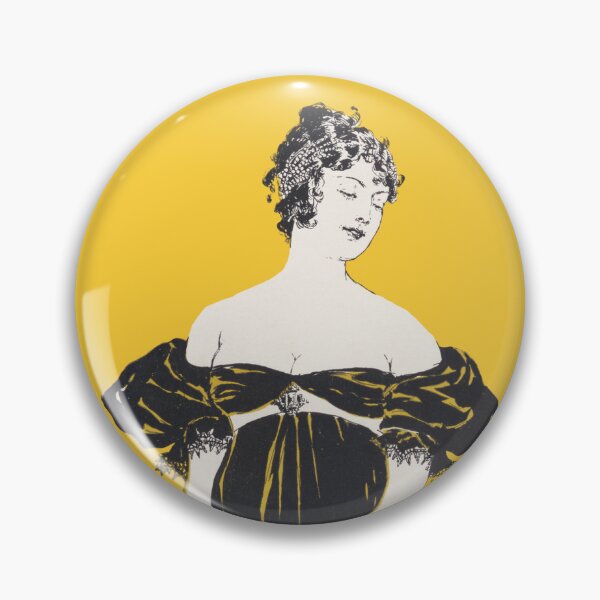 Item preview, Flapper woman tinted yellow from artworks by Edward Penfield designed and sold by see-the-fox.