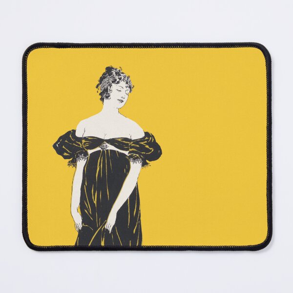 Item preview, Flapper woman tinted yellow from artworks by Edward Penfield designed and sold by see-the-fox.