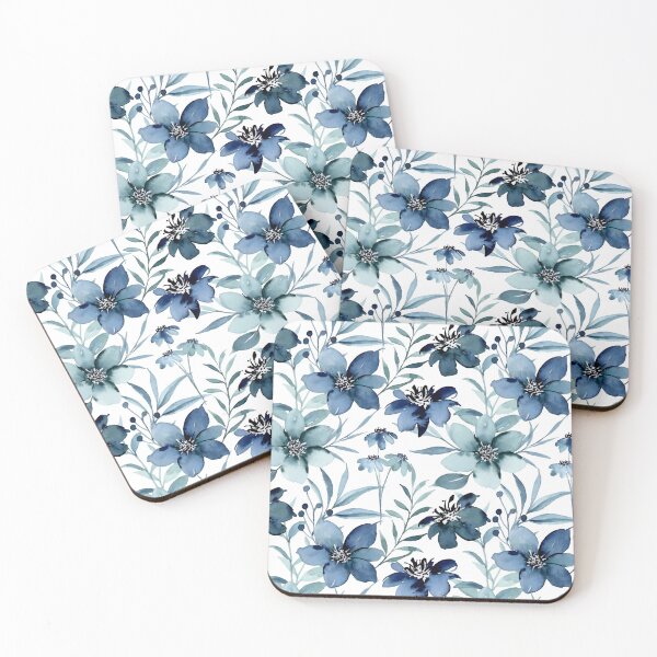 Item preview, Blue Flower Garden - Lupins, Anemones watercolor paints designed and sold by Dzhon99.