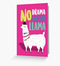 Kein Drama für dieses LLama Grußkarte