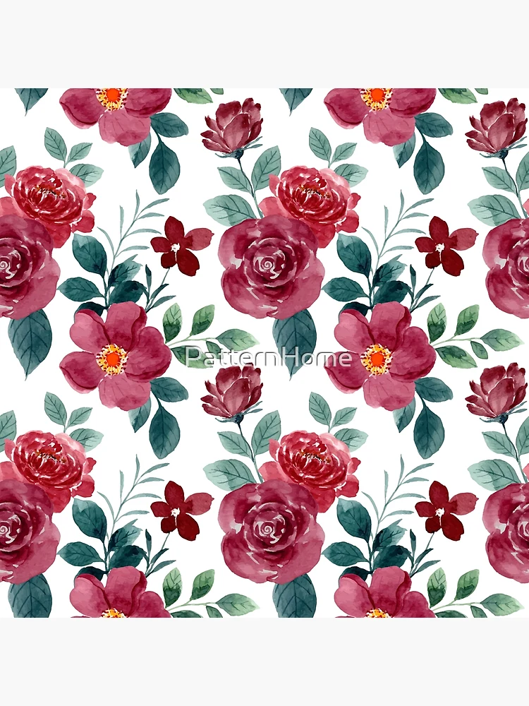 Thumbnail 3 of 3, Poster, Watercolor Roses Pattern - Floral Pattern designed and sold by PatternHome.