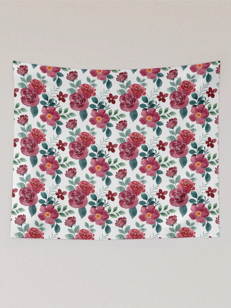Thumbnail 2 of 3, Tapestry, Watercolor Roses Pattern - Floral Pattern designed and sold by PatternHome.