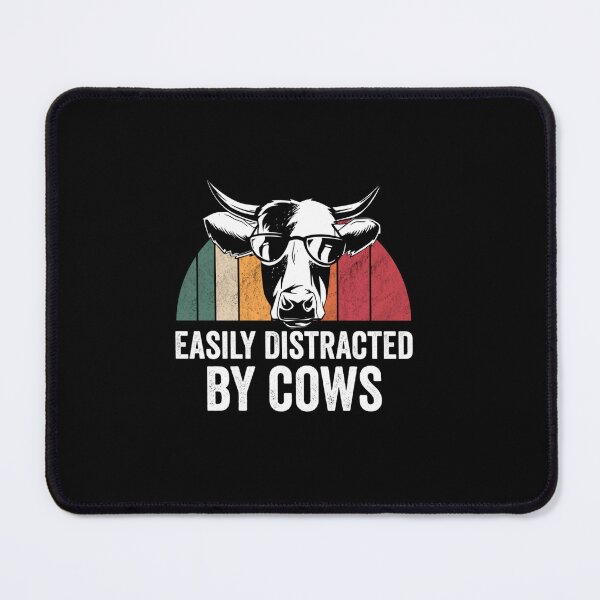 Item preview, EASILY DISTRACTED BY COWS FARMER RETRO COWS LOVER designed and sold by sobriowslen.