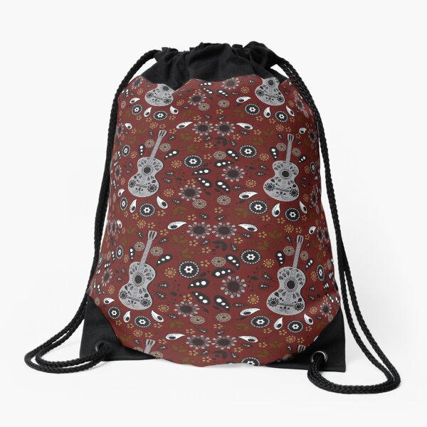 Boho Chloe Rustic Red Drawstring Bag