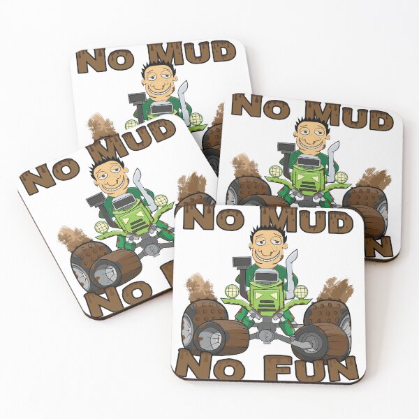 Item preview, No Mud No Fun Off Road Tractor Green designed and sold by ETVdesign.