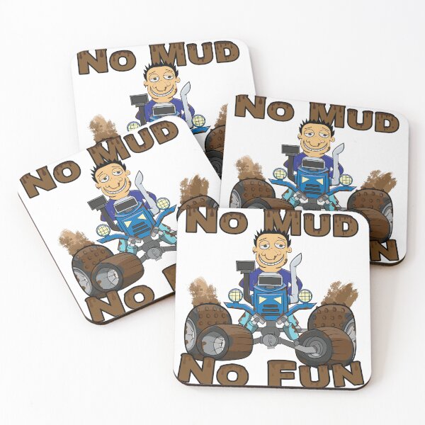 Item preview, No Mud No Fun Off Road Tractor Blue designed and sold by ETVdesign.