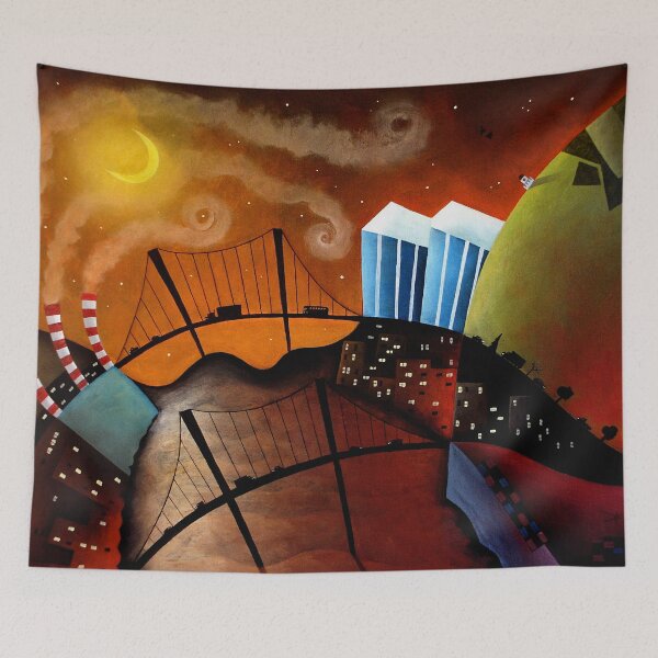 Item preview, Cityscape at Night designed and sold by ArtistDavidKing.