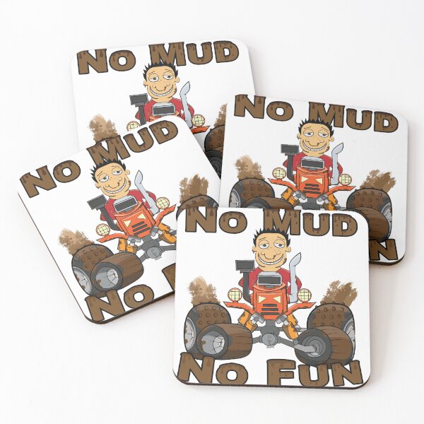 Item preview, No Mud No Fun Off Road Tractor Red designed and sold by ETVdesign.