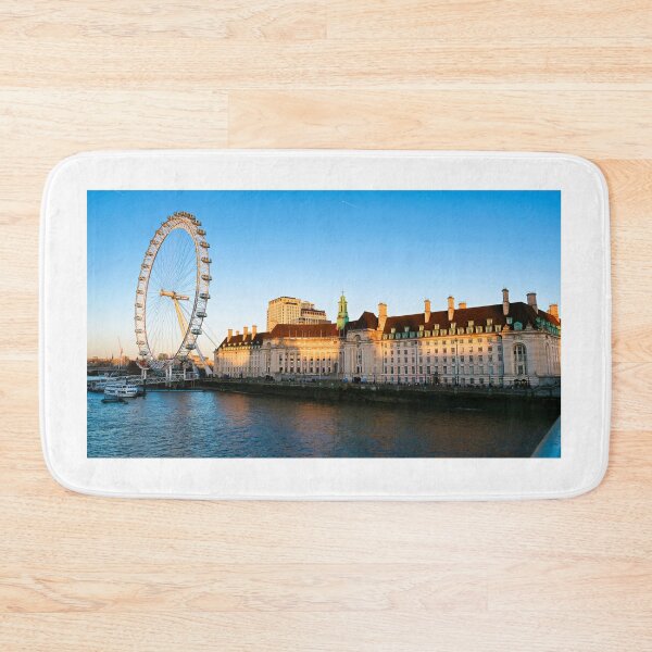 Item preview, London Eye sunset river Thames County Hall blue sky designed and sold by santoshputhran.