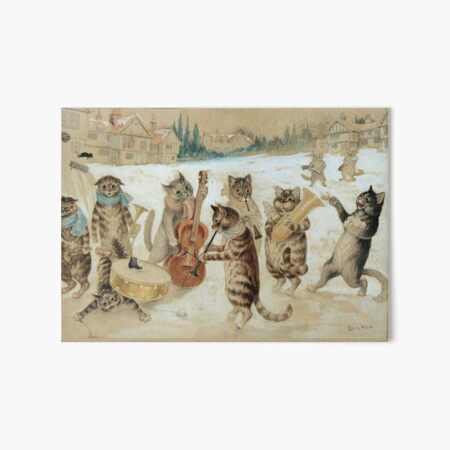 Louis Wain Cat Tales-Cat Reading Book Cutting Board by Digital Effects