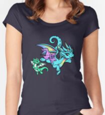 Regenbogen-Mutter-Drache Tailliertes Rundhals-Shirt